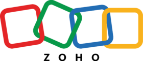 Das Logo für Zoho, eine Marketing-Automatisierungsplattform.